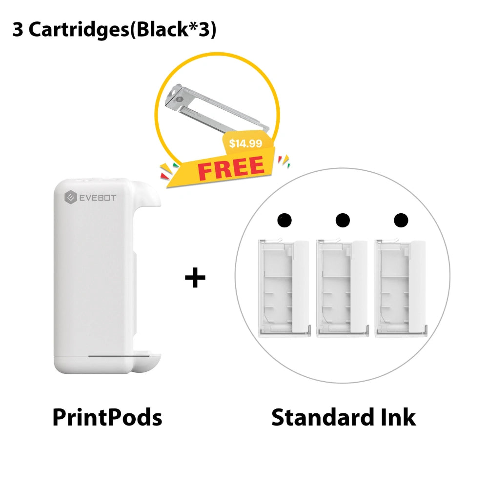 Evebot PrintPods - Mini Handheld Printer for Absorbent Surface Evebot