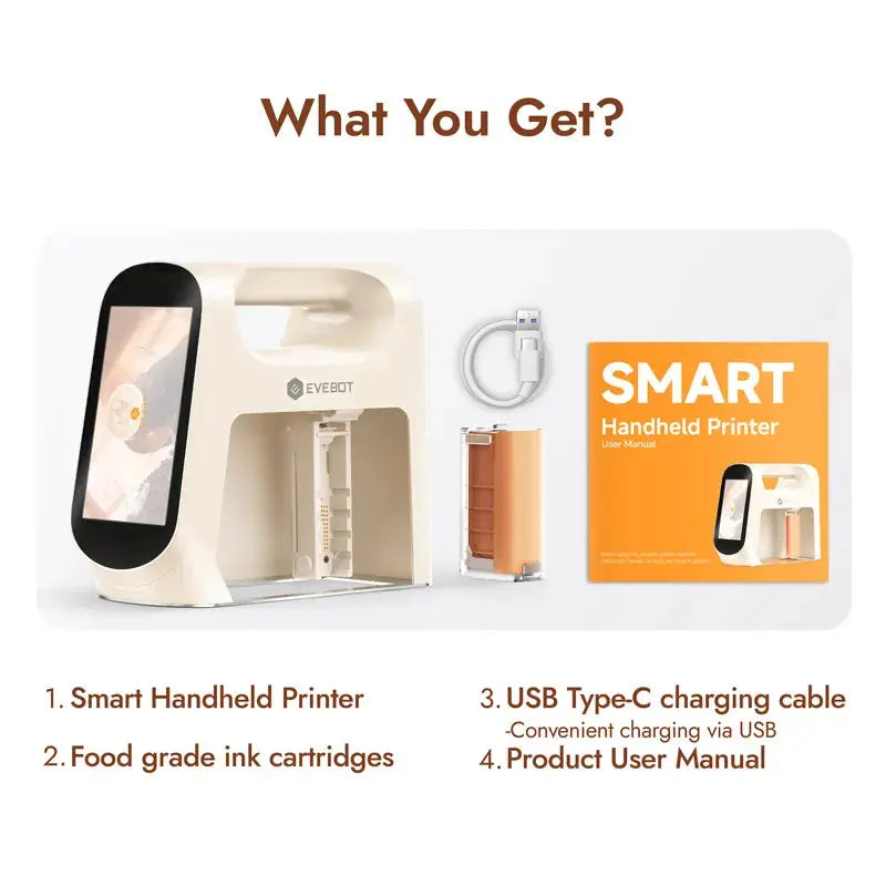 Evebot Smart Handheld Food Printer (Next-Gen with Visual Positioning) Evebot