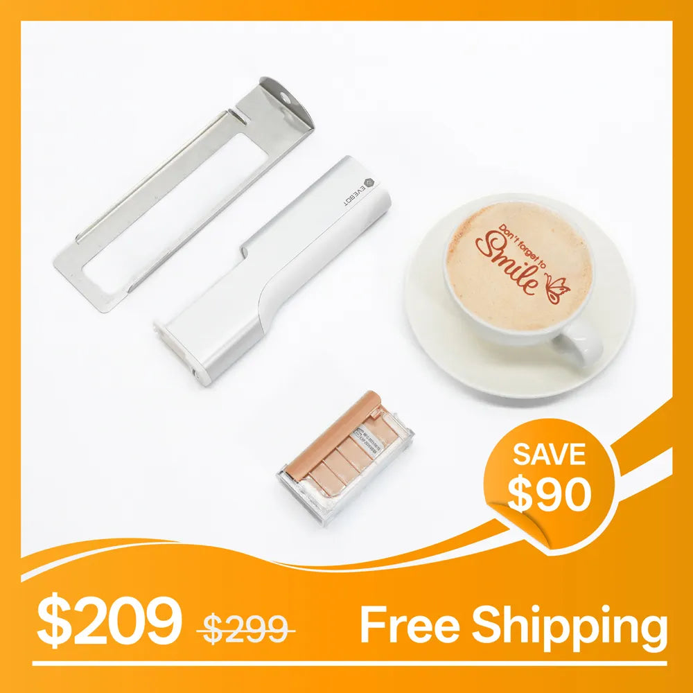 Evebot Tragbarer PrintPen in Lebensmittelqualität