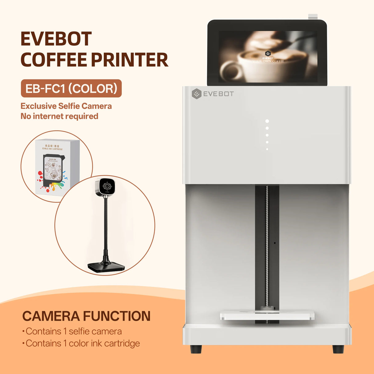 Evebot Kaffee drucker EB-FC Farbdrucker