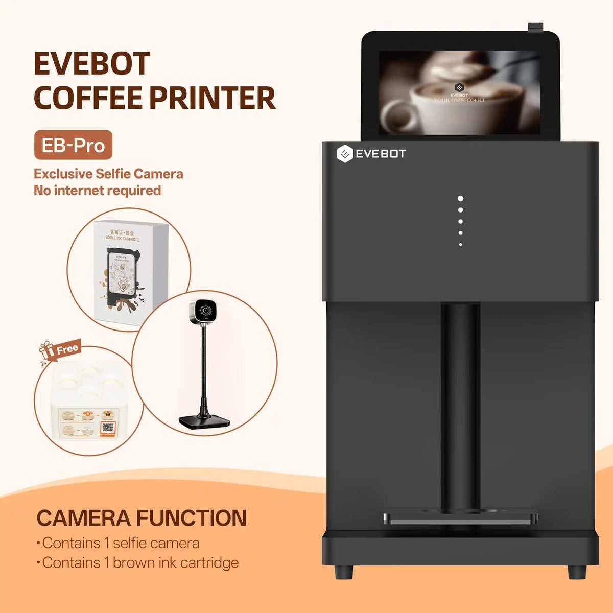 Evebot EB-Pro High Speed Coffee Foam Printer Evebot