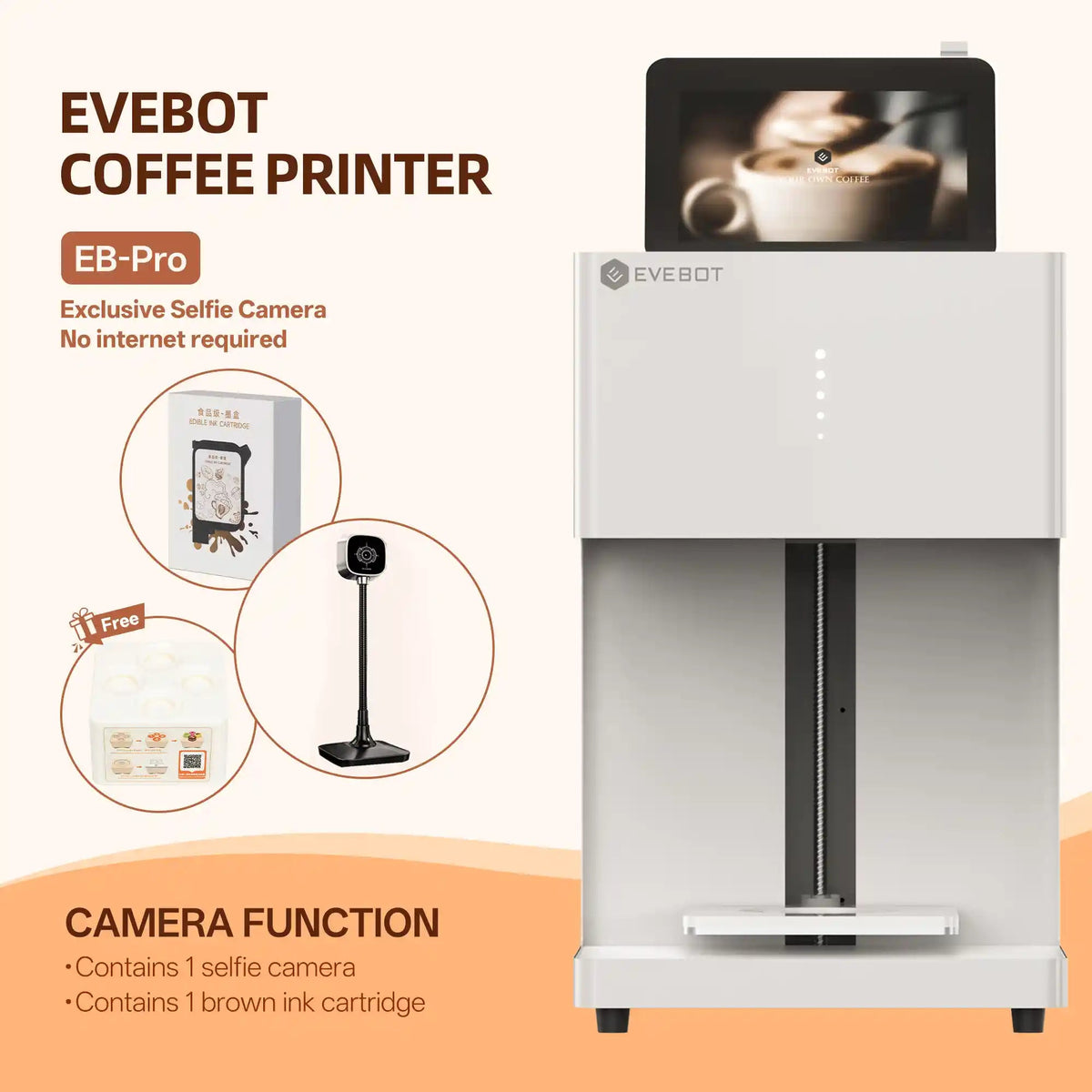 Evebot EB-Pro High Speed Coffee Foam Printer Evebot