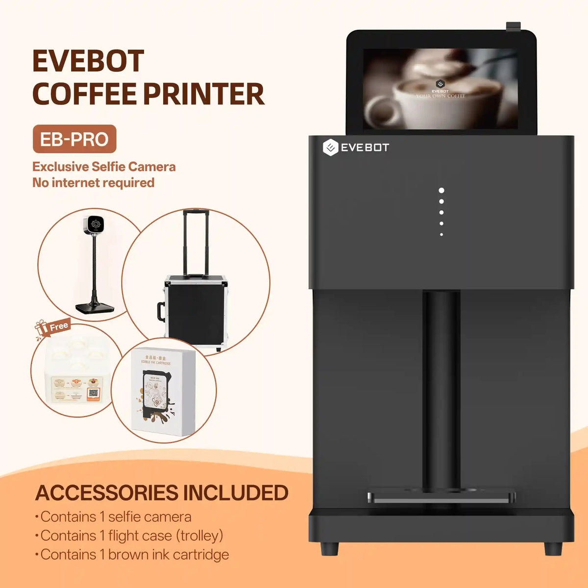 Evebot EB-Pro High Speed Coffee Foam Printer Evebot