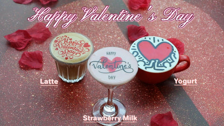 Valentine's Day Drinks Latte Art Multicolor Coffee Printer