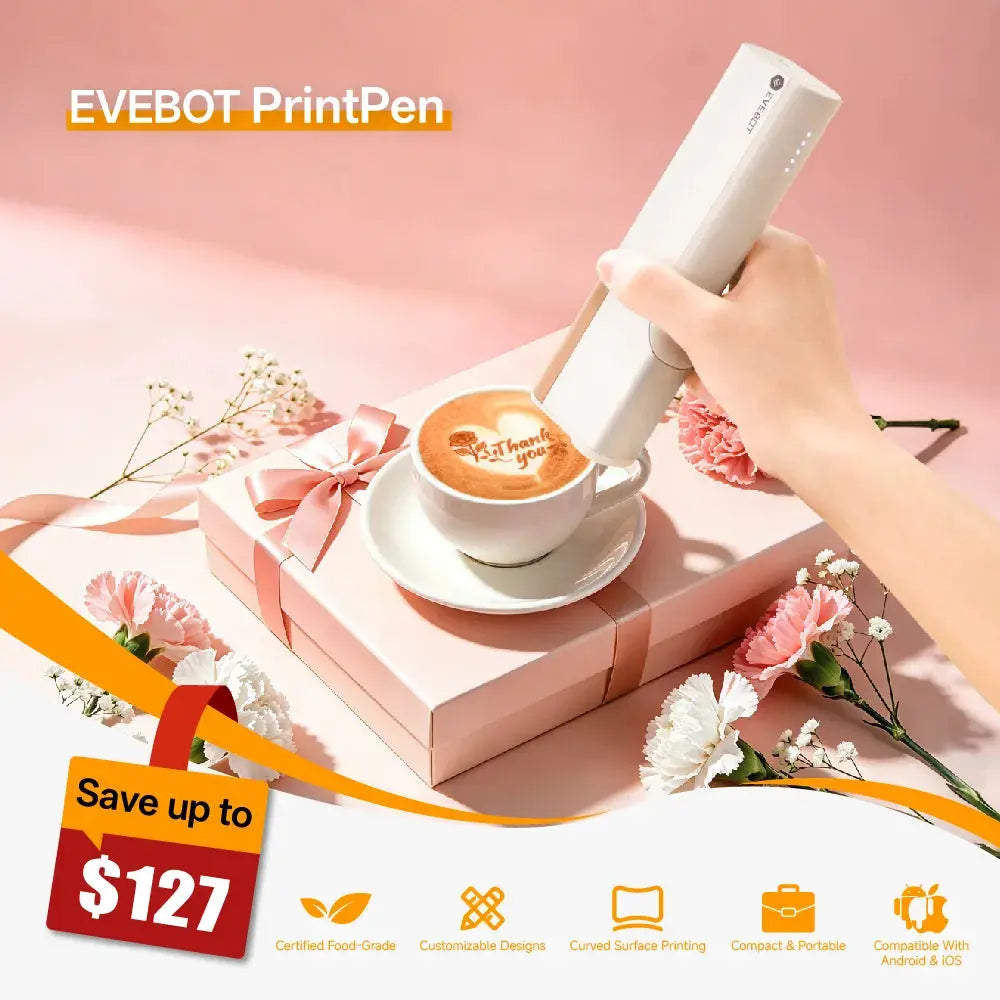 EVEBOT フードプリンター ハンドヘルドプリントペン PrintPen新品 Amazon.co.jp: EVEBOT フードプリンター ハンドヘルドプリントペン