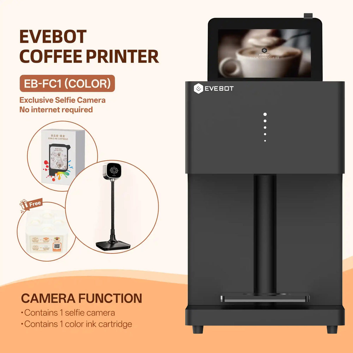 Evebot EB-FC1 Multicolor Coffee Printer Evebot