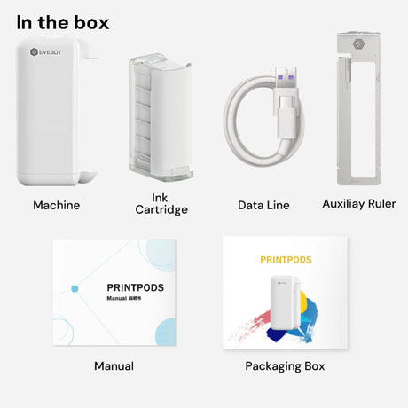 Evebot PrintPods - Mini Handheld Printer for Absorbent Surface Evebot